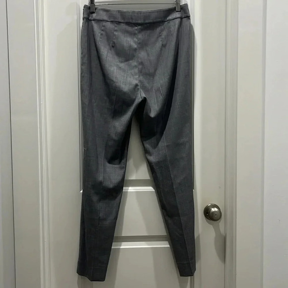 St. John Emma Gray Straight Leg Trousers Sz 10 - Picture 5 of 9